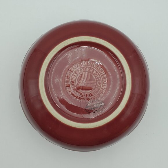 Longaberger Paprika Individual Small Soup Tureen Handled Soup Chili Chowder Bowl - Picture 4 of 5